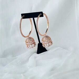 Elegant Gold Elephant Hoop Earrings